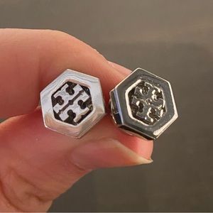 Tory Burch Silver Post Earrings